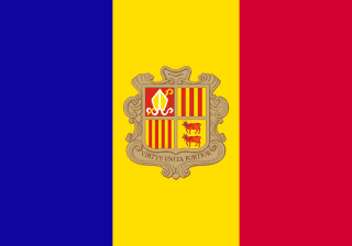 The flag of Principality of Andorra
