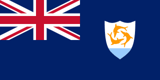 The flag of Anguilla