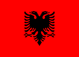 The flag of Republic of Albania