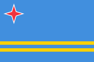 The flag of Aruba