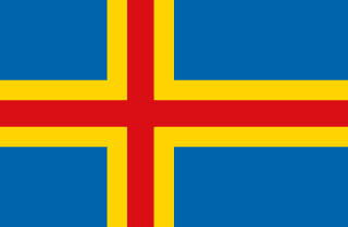 The flag of Åland Islands