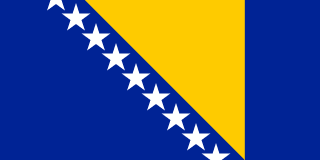 The flag of Bosnia and Herzegovina