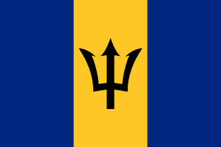 The flag of Barbados