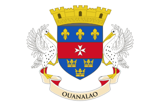 The flag of Collectivity of Saint Barthélemy