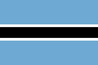The flag of Republic of Botswana