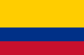 The flag of Republic of Colombia