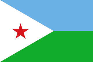 The flag of Republic of Djibouti