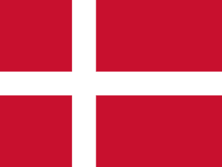 The flag of Kingdom of Denmark