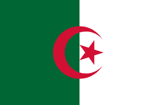 The flag of People's Democratic Republic of Algeria