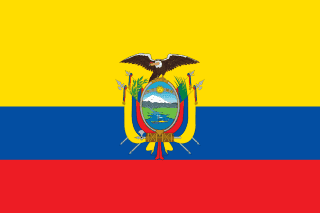 The flag of Republic of Ecuador