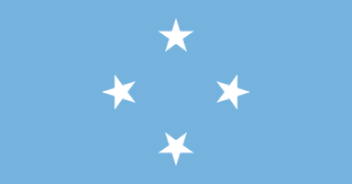 The flag of Federated States of Micronesia
