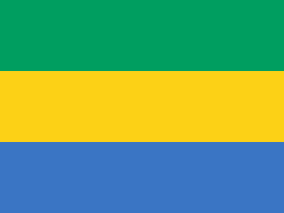The flag of Gabonese Republic