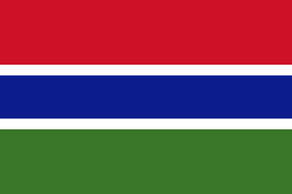 The flag of Republic of the Gambia