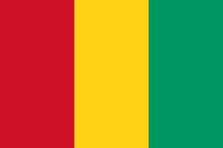 The flag of Republic of Guinea