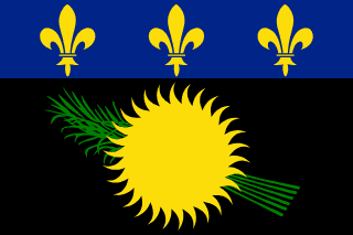 The flag of Guadeloupe