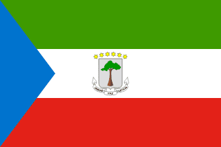 The flag of Republic of Equatorial Guinea