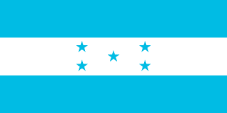 The flag of Republic of Honduras