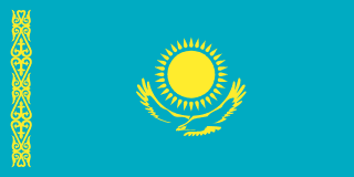 The flag of Republic of Kazakhstan