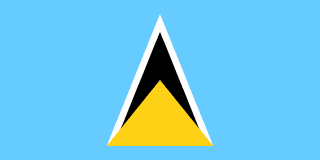The flag of Saint Lucia
