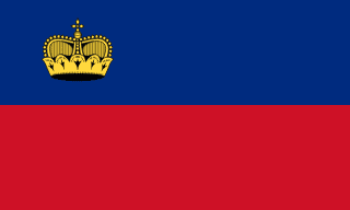 The flag of Principality of Liechtenstein