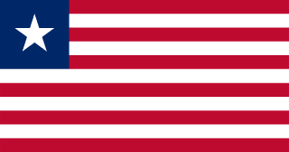 The flag of Republic of Liberia