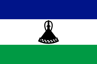 The flag of Kingdom of Lesotho