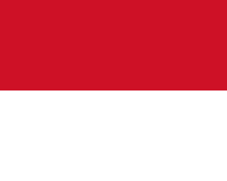 The flag of Principality of Monaco