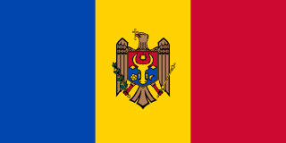 The flag of Republic of Moldova