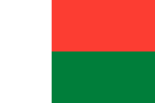 The flag of Republic of Madagascar