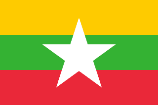 The flag of Republic of the Union of Myanmar