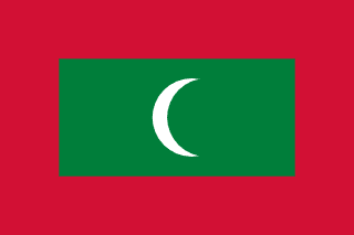 The flag of Republic of the Maldives