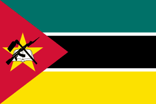 The flag of Republic of Mozambique