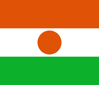 The flag of Republic of Niger