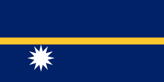 The flag of Republic of Nauru