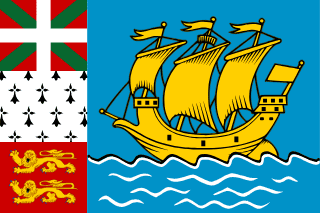 The flag of Saint Pierre and Miquelon