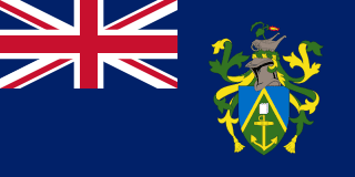 The flag of Pitcairn Group of Islands
