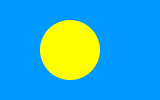 The flag of Republic of Palau