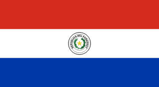The flag of Republic of Paraguay