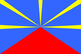 The flag of Réunion Island