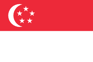The flag of Republic of Singapore