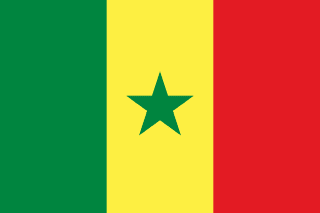 The flag of Republic of Senegal