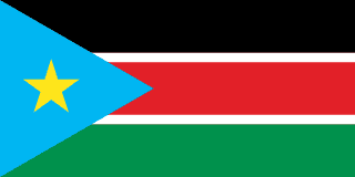 The flag of Republic of South Sudan