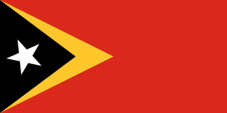 The flag of Democratic Republic of Timor-Leste
