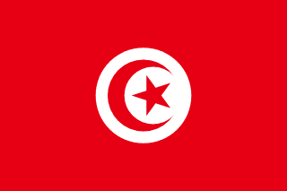 The flag of Tunisian Republic