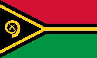 The flag of Republic of Vanuatu