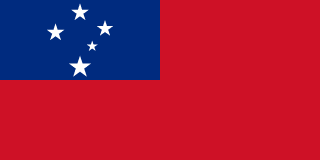 The flag of Independent State of Samoa