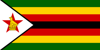 The flag of Republic of Zimbabwe